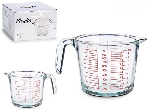 Jarra Medidora de Vidrio 1000ml: Precisión y Estilo en Cada Medida