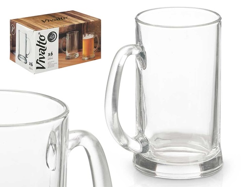 Jarra cerveza 650 ml con asa: disfruta de tus bebidas con estilo