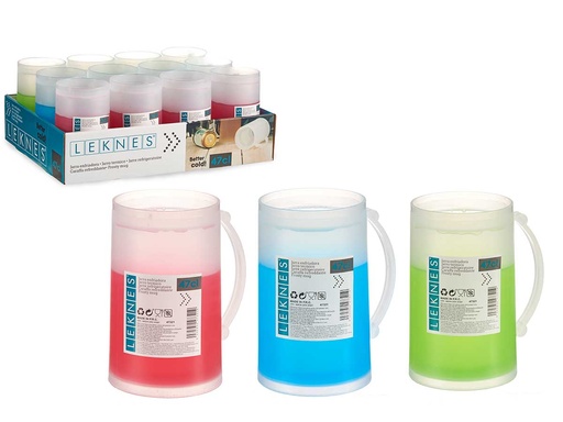 Jarra enfriadora surtida en 3 colores para bebidas siempre frescas