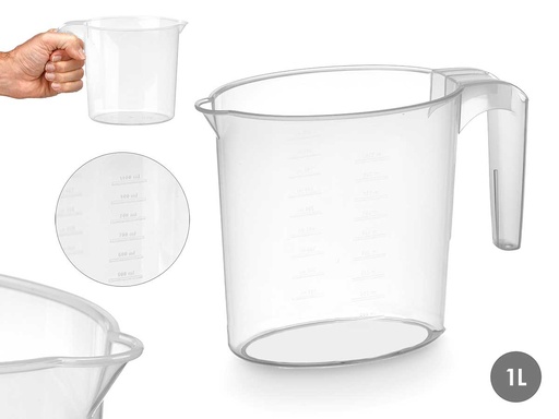 Jarra medidora transparente 1l: Precisión y estilo en tu cocina