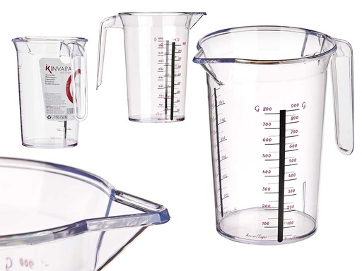 Jarra medidora transparente 800ml: Precisión y estilo en tu cocina