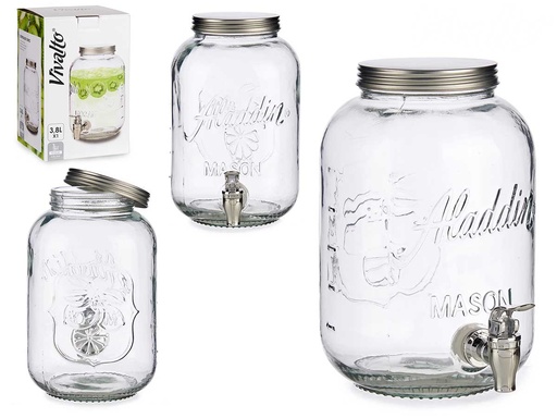 Jarra sin enfriador 3800ml plata: Capacidad ideal y diseño elegante