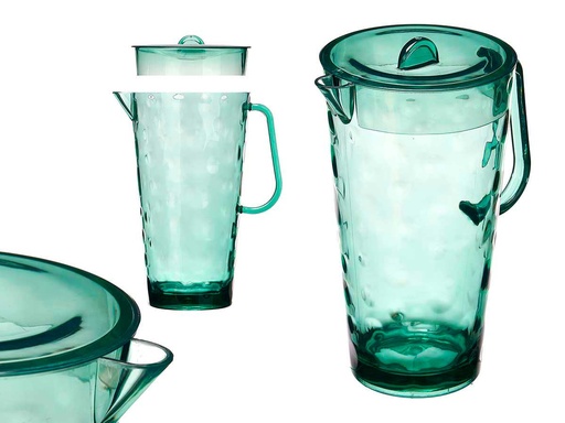 Jarra tapa plástico con puntos 2000ml verde, ideal para tu hogar