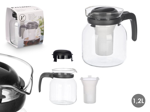 Jarra tetera asa 1,2l: Elegancia y funcionalidad para tu té diario
