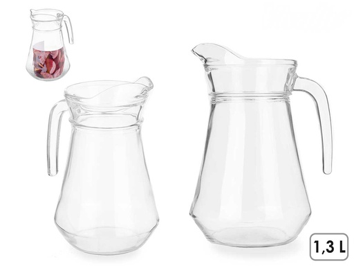 Jarra vidrio 1,3l con asa: Elegancia y practicidad para tu hogar