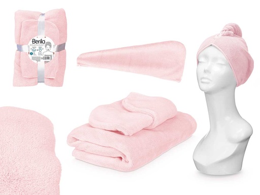 Juego toalla capucha rosa palo: suave y acogedora para pequeños