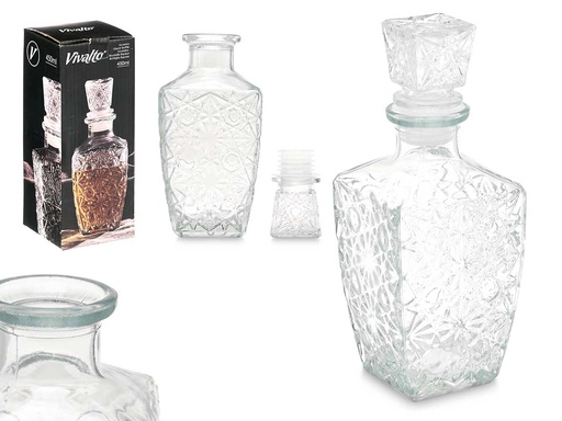 Licorera tallada estrella 450ml: Elegancia y estilo en vidrio