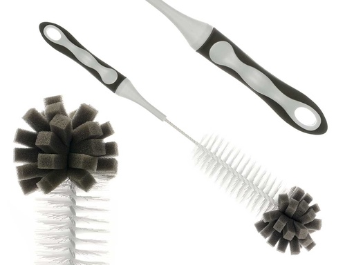Limpiabotellas mango silicona gris: limpieza fácil y efectiva