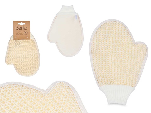 Manopla trenzada natural: Ideal para limpiar y exfoliar tu piel