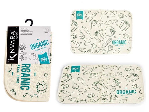 Mantel individual rizo orgánico: Elegancia sostenible para tu mesa