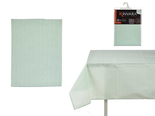 Mantel loneta antimanchas estrellado en menta - Elegancia y limpieza