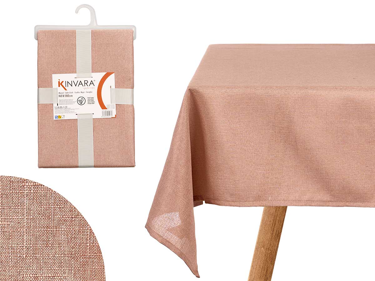 Mantel poliéster rosa palo: Elegancia y resistencia para tu mesa