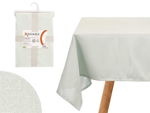 Mantel poliéster verde palo: elegancia y fácil limpieza para tu mesa