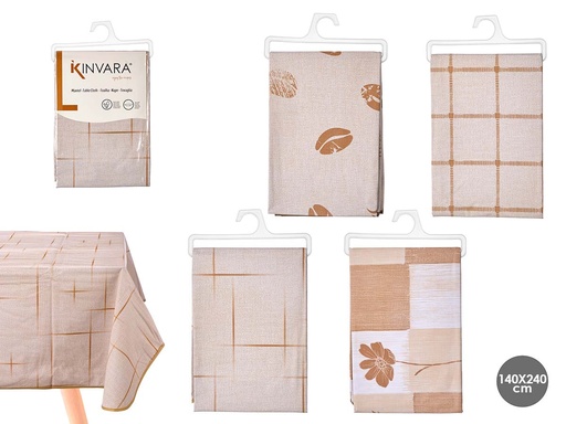 Mantel rectangular elegante y versátil en 4 colores tierra