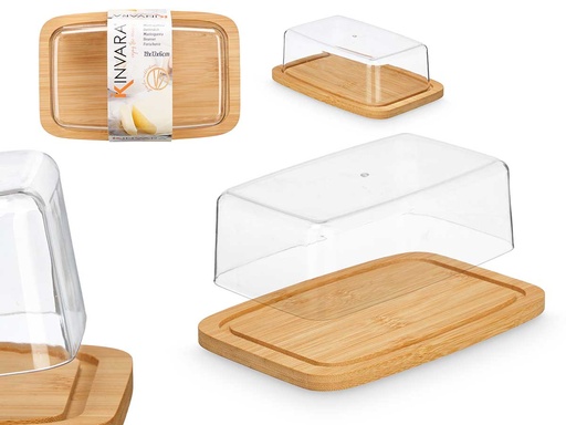 Mantequillera bambú: Ideal para conservar y servir mantequilla fresca