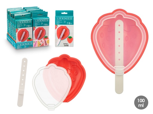 Molde helado fresa 100ml: Disfruta refrescantes postres caseros