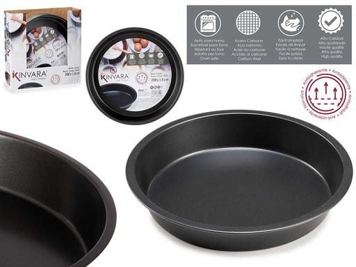 Molde redondo metal 28cm: Resistente y perfecto para tus pasteles