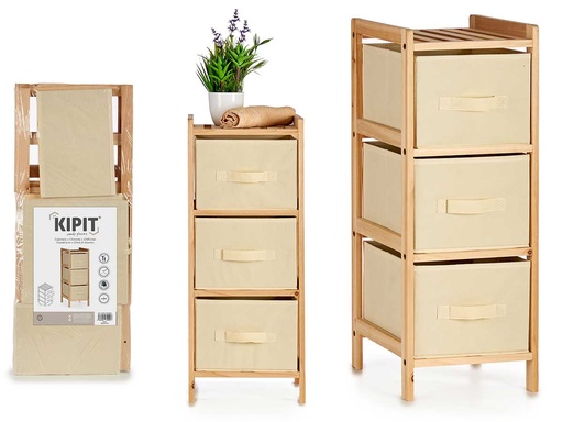 Mueble 3 cajones color crema: Elegancia y funcionalidad para tu hogar