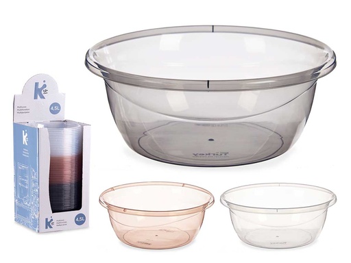 Multiuso plástico 4,5L transparente, ideal para organizar y almacenar