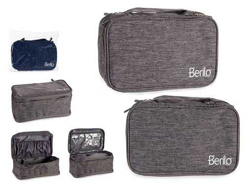 Neceser viaje de tela porta ropa en 3 colores oscuros ideales