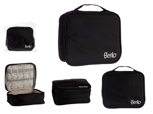 Neceser viaje tela portacables surtidos en 3 colores oscuros