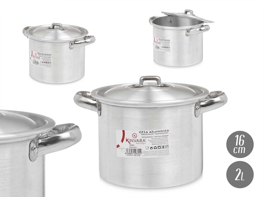 Olla de aluminio 16 cm: ligera y versátil para cocina fácil