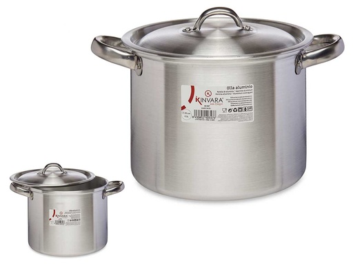 Olla de aluminio de 20 cm y 4,5 L: Ligera y resistente para cocinar