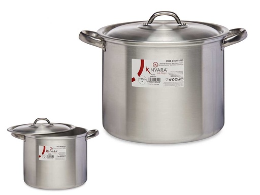 Olla de aluminio de 24 cm y 8 litros: ligera y duradera para cocinar