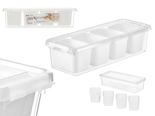 Organizador 4 Huecos Alto Blanco: Ordena y Optimiza Tu Espacio