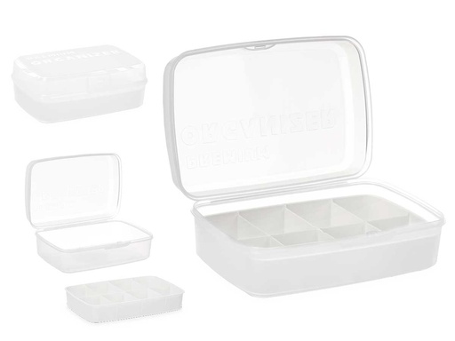 Organizador 8 huecos con tapa blanca: ordena tu espacio fácilmente
