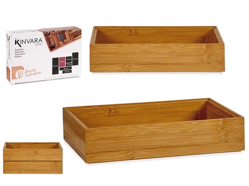 Organizador bambú apilable, ideal para maximizar tu espacio