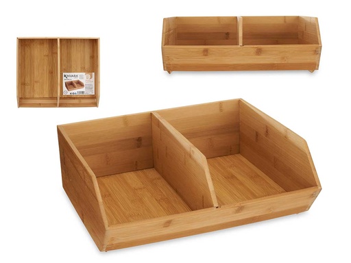 Organizador separador dos bambú: orden y estilo natural para tu hogar
