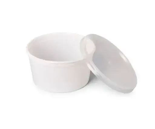 Pack Tarrina Redonda Blanca PP 450 + Tapa
