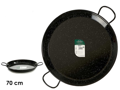 Paellera esmaltada 70 cm para 30 raciones, ideal para compartir
