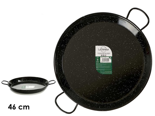 Paellera esmaltada de 46 cm, ideal para 12 deliciosas raciones
