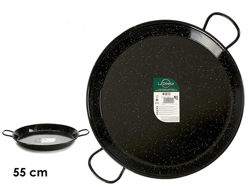 Paellera esmaltada de 55 cm: Ideal para 16 raciones deliciosas