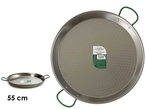Paellera pulida de 55 cm, perfecta para 16 raciones deliciosas