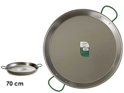 Paellera pulida de 70 cm para 30 raciones, ideal para fiestas