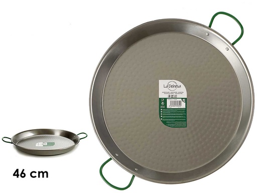 Paellera pulida ideal para 12 raciones, perfecta para tus fiestas