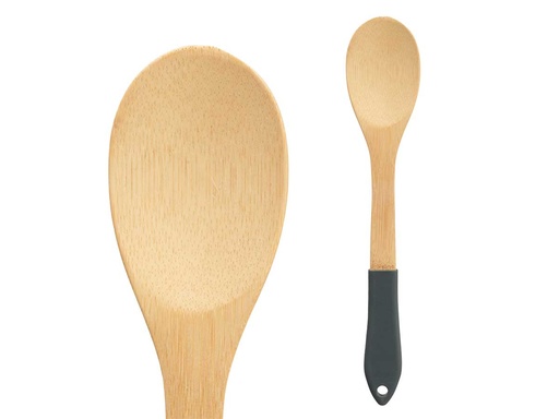 Pala cuchara bambú negra: utensilio elegante y resistente para cocinar