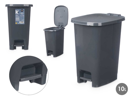 Papelera 10l pedal antracita: Eficiencia y estilo en tu hogar