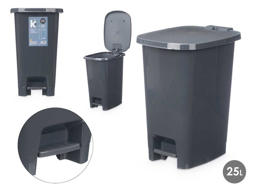 Papelera 25l pedal antracita: Elegancia y comodidad para tu hogar