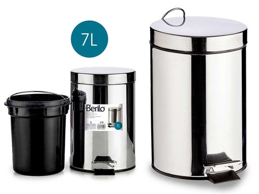 Papelera 7L acero inoxidable con pedal: Elegancia y funcionalidad