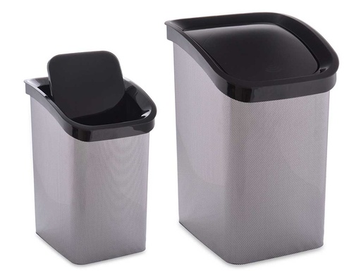 Papelera de plástico basculante, elegante y funcional