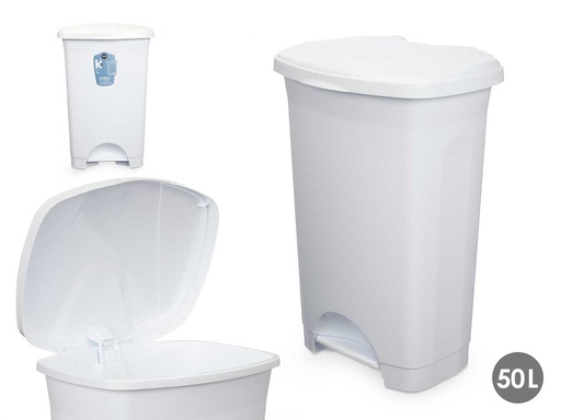Papelera pedal plástico, ideal para mantener tu hogar ordenado