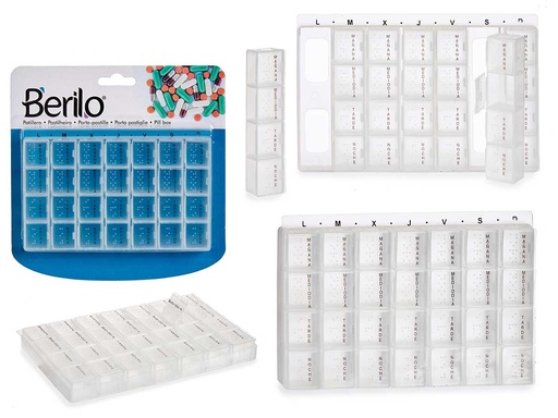 Pastillero semanal transparente: Organiza tus medicamentos fácilmente