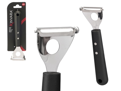 Pelador Soft Touch Negro Mate: Ergonomía y Estilo en Tu Cocina