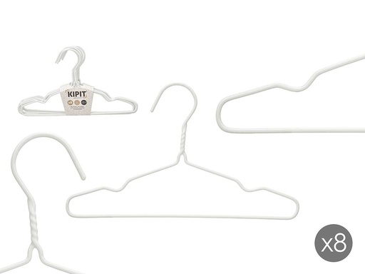 Perchas Infantiles Metálicas con Silicona Blanca - Organiza tu Ropa