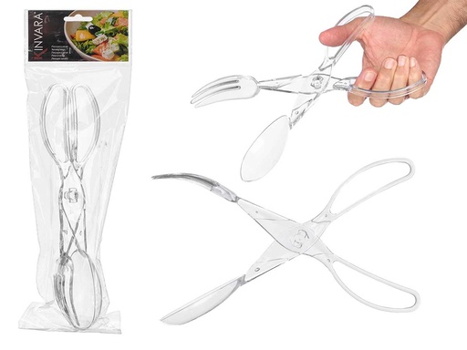 Pinza servir plástico transparente: Ideal para tus comidas y eventos