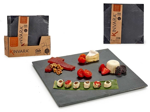 Pizarra aperitivo cuadrada: Perfecta para servir tapas y comidas